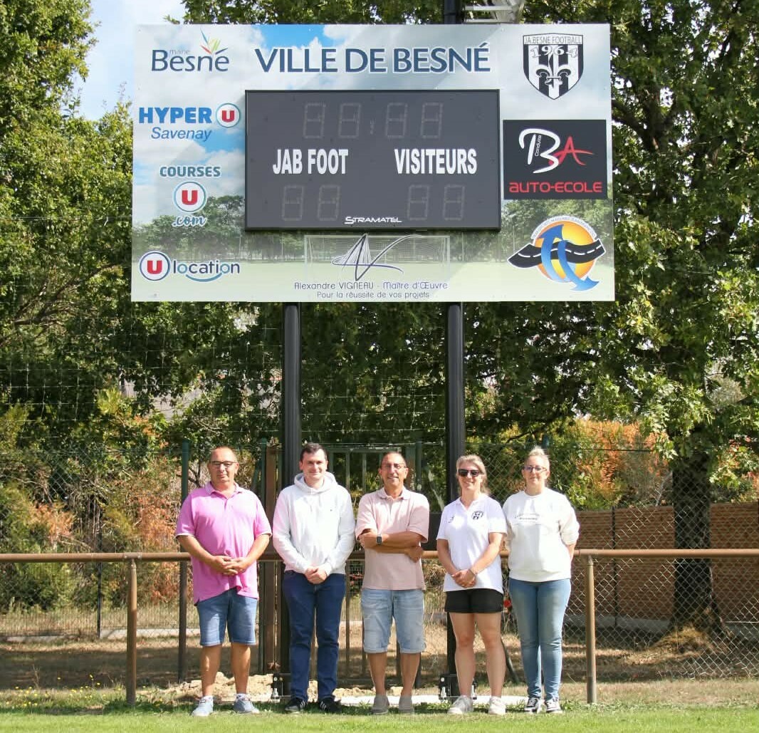 Inauguration du panneau de score