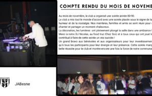 compte rendu du mois de novembre